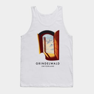 Grindelwald Switzerland ski poster. Tank Top